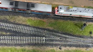 DRONE VIEW OF MY LAYOUT | Running wap7 Lalaguda With Rajdhani Model Express | INDIAN MODEL TRAIN