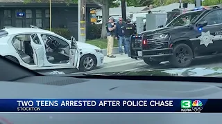 2 teens arrested following 23-mile police chase in Stockton