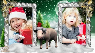 🎅🐷Бесплатный проект  ProShow Producer -Хрю-хрю или С Новым годом- Happy new year pigs  2019