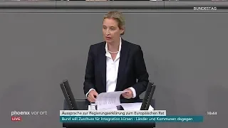 Bundestag: Alice Weidel zur Regierungserklärung zum Europäischen Rat am 21.03.19