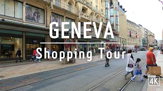 GENEVA 4K 🇨🇭  Geneva city walk, Geneva 4k walking shopping