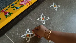 Easy border rangoli designs | Friday rangoli | Border muggulu | Lotus rangoli |Ugadi rangoli borders