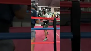 Boxing Sparring Working the Jab