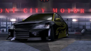 Need for Speed: Carbon. Mitsubishi Lancer Evolution IX MR edition customization and race.