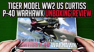 Tiger Model WW2 US Curtiss P-40 Warhawk Eggplane style Caricature Model Kit Unboxing and Review