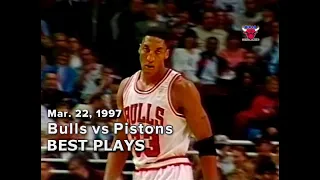 March 22, 1997 Bulls Pistons highlights