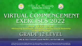 VIRTUAL COMMENCEMENT EXERCISES 2022 - GRAGE 12 LEVEL (2:00 PM)