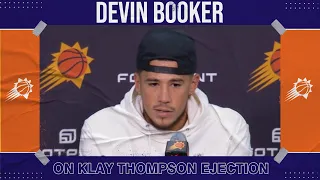 Devin Booker reacts to Klay Thompson altercation, ejection | NBA on ESPN