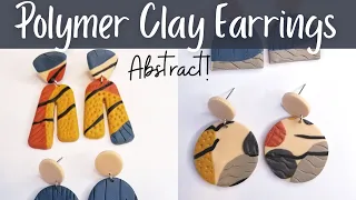 ABSTRACT POLYMER CLAY EARRINGS TUTORIAL | DIY POLYMER CLAY EARRINGS | HOW TO MAKE CLAY EARRINGS