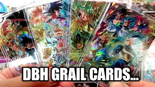 *GRAIL DBH CARDS* Goku, Vegeta, Broly and Bardock SECRET RARES from Dragon Ball Heroes!