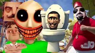 Hello Neighbor - My New Neighbor Skibidi Toilets skrr dop dop boy Baldi Exe Aaron Skibidi Toilet 21