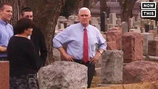 Mike Pence Visits Vandalized Jewish Cemetery | NowThis