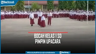 Viral Bocah Kelas 1 SD Pimpin Upacara Bendera, Suaranya Imut