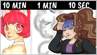 Failed!! 10 Minute 1 Minute 10 Second Speed Drawing Challenge