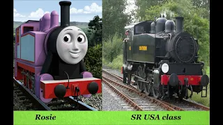 The train Thomas and friends, cartoon characters in real life