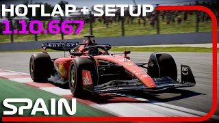 OLD! See New Record Video -  F1 23 SPAIN Hotlap + Setup (1:10.667)