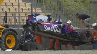 F1 Toro Rosso Crashes 2018