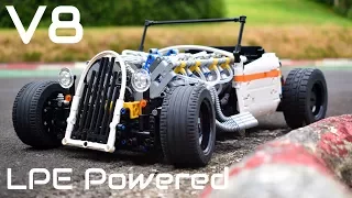 [MOC] Lego Technic Pneumatic V8 HOT ROD - 1/8th Scale - V8 LPE Powered & RC!