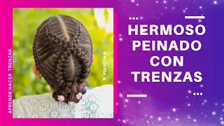 🌸🌸 TRENZAS CRUZADAS / Peinados FÁCILES para niñas🌸🌸