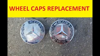 Mercedes Benz wheel caps replacing   removal HOW TO