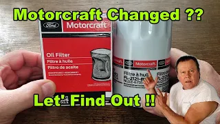 New Motorcraft FL2121 Oil Filter vs. Old Motorcraft FL500s Oil Filter Cut Open Comparison