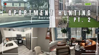 APARTMENT HUNT VLOG PT 2: TOURING 7 HTX APTS WITH NAMES! | DAJIAH M’YANI