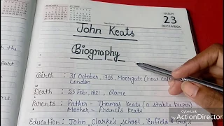 ENGLISH LITERATURE || BIOGRAPHY OF JOHN KEATS || DESCRIBED IN HINDI