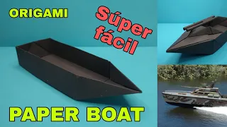 ORIGAMI - Barco de papel / lancha de papel / paper boat #arte #origami #tutorial #viral #papercraft