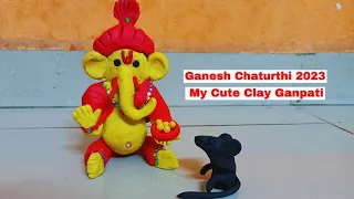 Clay se Ganeshji kese bnae | DIY Clay Ganpati #DIYclayganpati #Ganejimakingwithclay #Shorts #Ganesha