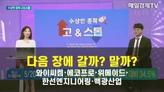 [수상한 종목 GO&STOP] 다음 장에 갈까? 말까? 와이씨켐·에코프로·위메이드·한선엔지니어링·백광산업 김태성 , 아이에셋 본부장