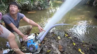 Top Video Fishing: Wild Fishing Exciting Use A Large Capacity Water Pump Catch Big Fish In Mud Water