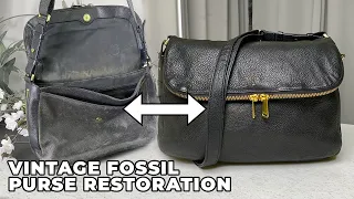BEFORE & AFTER Leather FOSSIL Purse was FILTHY