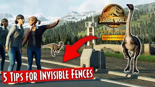 PETTING ZOO & MORE! 5 CREATIVE TIPS FOR INVISIBLE FENCES | Jurassic World Evolution 2 Dominion DLC