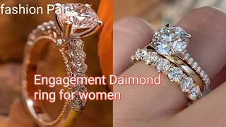 Latest Gold Diamond Women Finger Ring Designs With weight and Price| Diamond ring designs