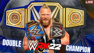 WWE 2K22 BROCK LESNAR DOUBLE CHAMPION? BROCK LESNAR VS ROMAN REIGNS🔴 LIVE STREAM #wwe2k22