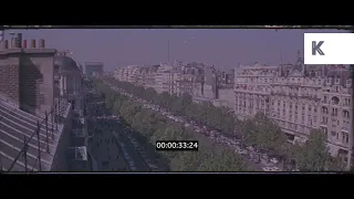 1960s Paris, Cars Driving Along the Champs Elysees, 35mm