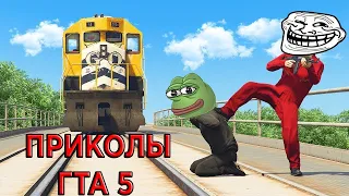 GTA 5 - Баги, Приколы, Фейлы, Трюки, Эпичные Моменты #4