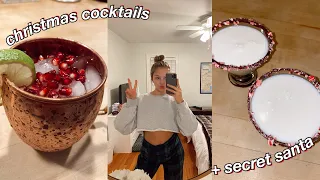 vlogmas: christmas cocktail recipes + secret santa gift exchange | maddie cidlik