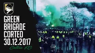 Green Brigade corteo | Celtic FC - Glasgow Rangers 30.12.2017