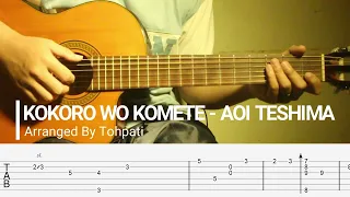 Fingerstyle Guitar Kokoro Wo Komete (Aoi Teshima) + Tab