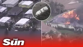 Aerials show trail of destruction left by Hurricane Ian in Florida