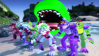 Deep sea monsters invade the land (FNAF and 3D sanic clones Meme) IN Garry's Mod