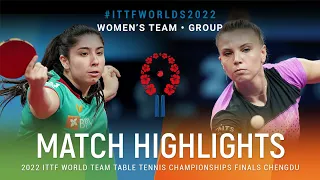 Highlights | Ines Matos (POR) vs Adina Diaconu (ROU) | WT Grps | #ITTFWorlds2022