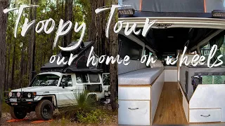 ULTIMATE AUSSIE TOURER RIG RUNDOWN - Tour of Our Troopy With Alu-Cab Hercules Conversion - Tiny Home