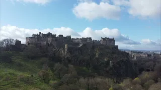 Edinburgh Castle 4k drone footage (April 2023)