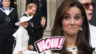 WOW...SHAMELESS! Kate's SURPRISED REACTION To Seeing Meghan At Jubilee Was Caught On Camera