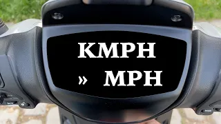 How to change the display from KMPH to MPH on a Piaggio Medley