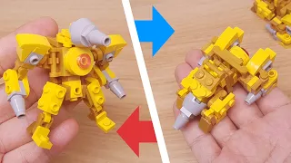 Micro LEGO brick drill tank transformer mech -  Drill Head (similar to titan drillman)