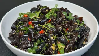 Cold fungus，Real Chinese Appetizers，#凉拌木耳， A recipe of  The hotel's "Cold Black Fungus so delicious