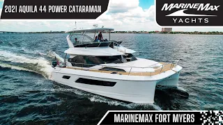 Beautiful 2021 Aquila 44 Power Cataraman Now Available At MarineMax Fort Myers!!